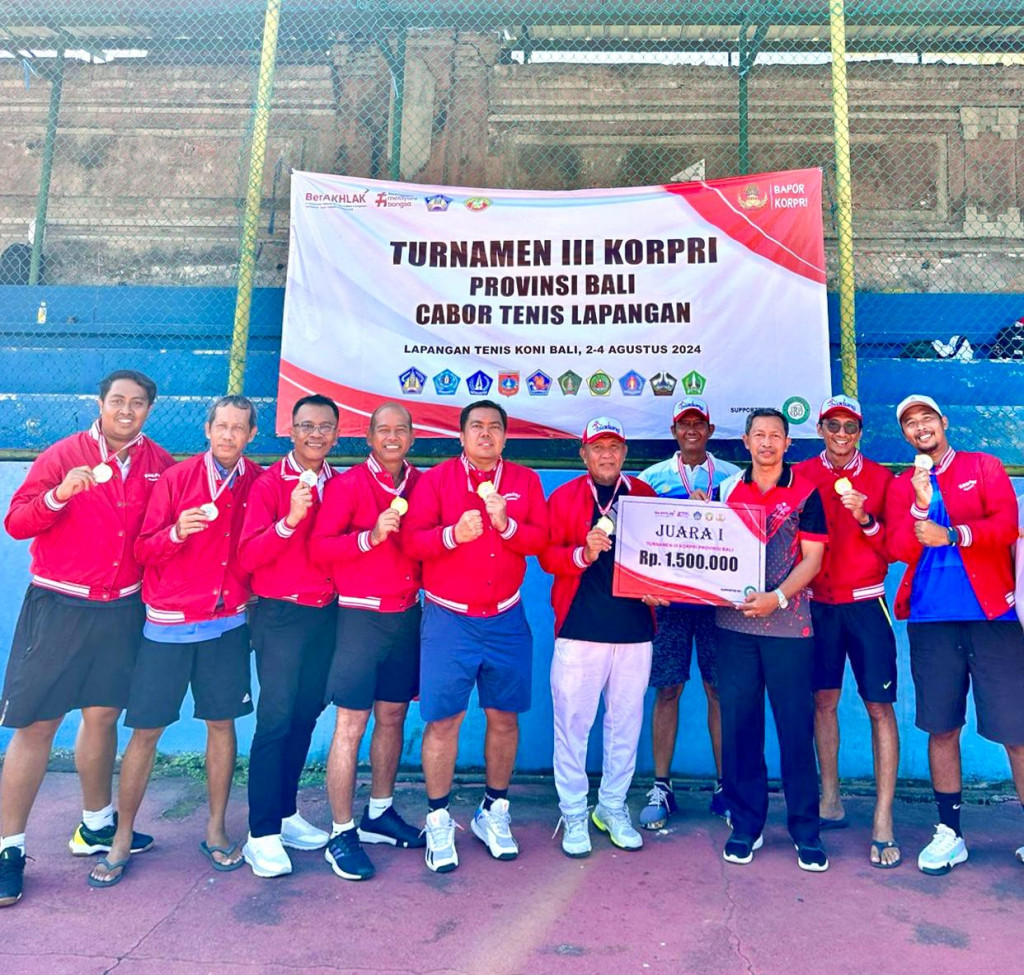 Korpri Kabupaten Badung Raih Juara I di Turnamen Lapangan Beregu Putra Korpri Propinsi Bali ke III